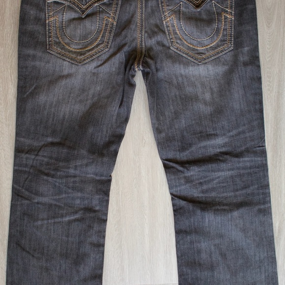 VTG True Religion Jeans Billy Big QT Faded Denim Flap Pocket Size 40 USA Made - Picture 6 of 6